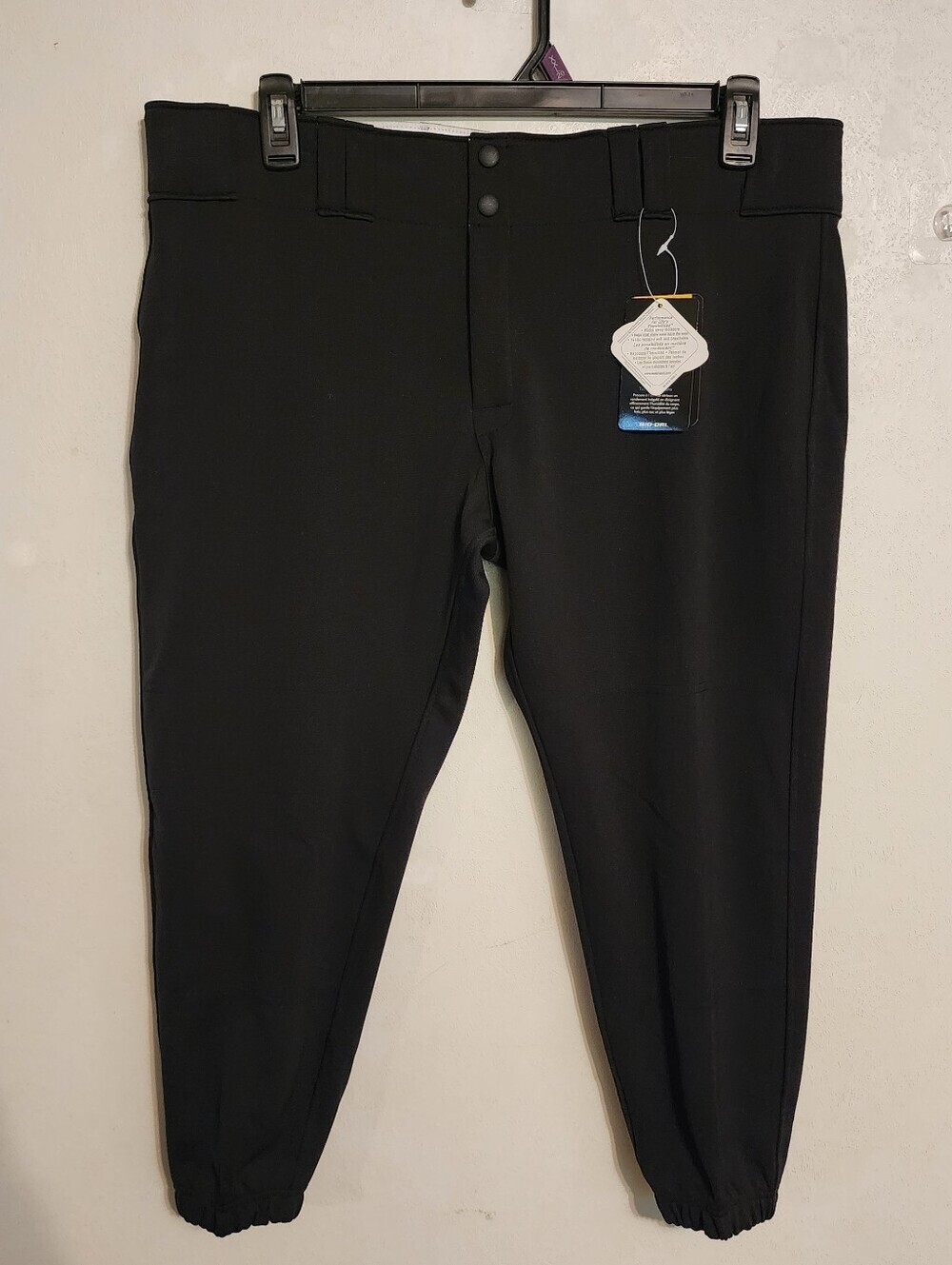 Easton Womens Pro Softball Double Layer Knee Belt Loops Pants Black Size XXL NWT